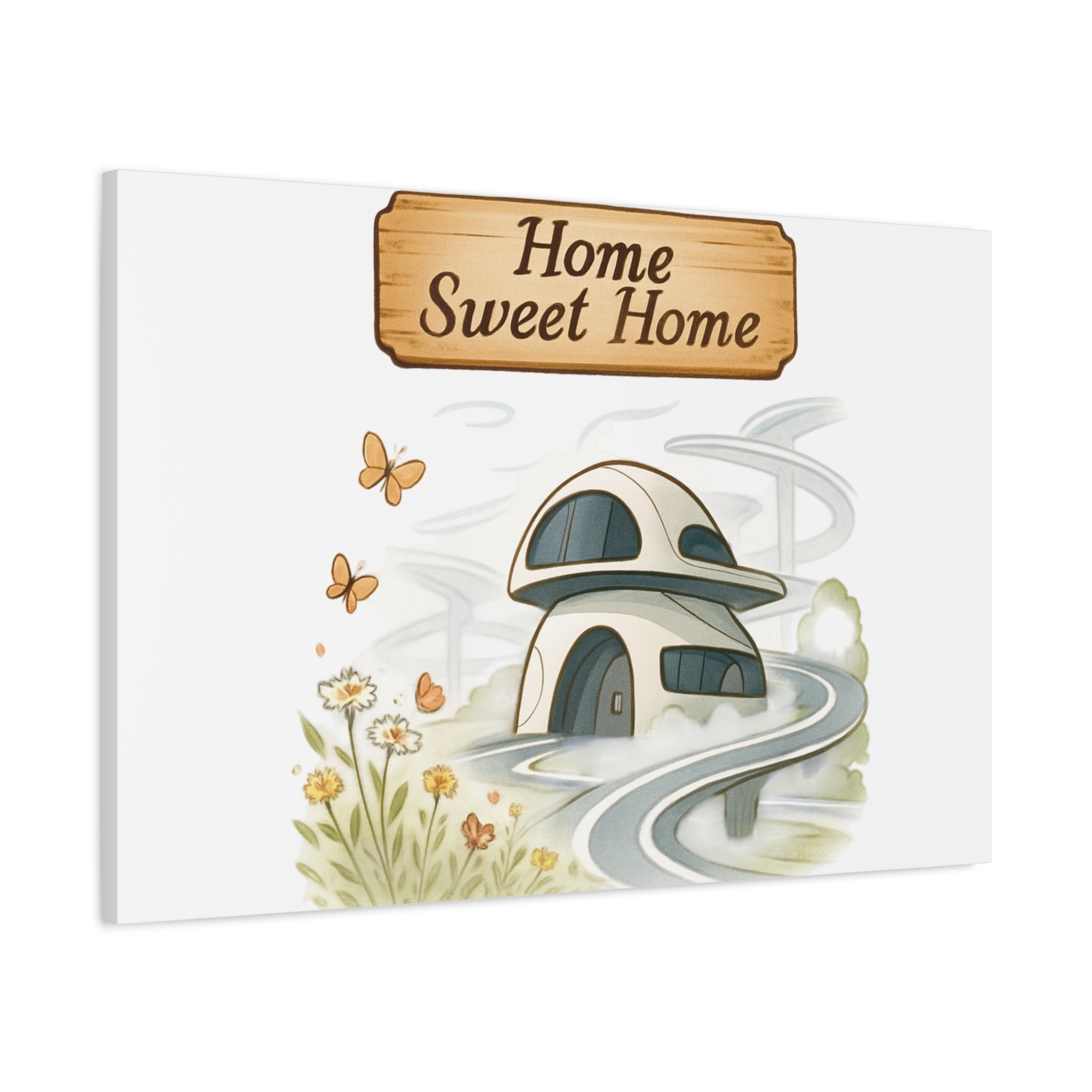 Home Sweet Home Canvas Wall Art — Cozy Cottage Matte Stretched Canvas