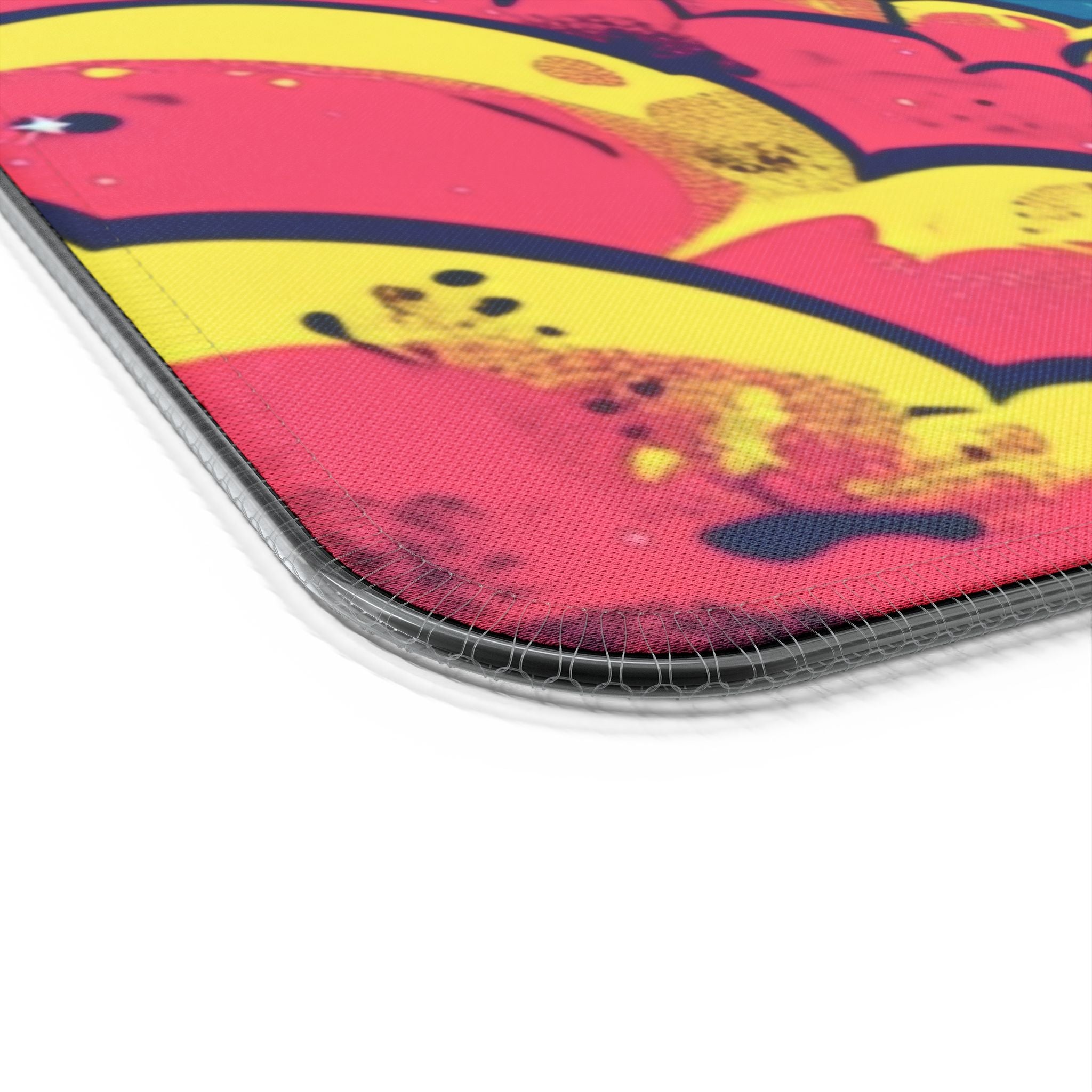 LED Gaming Mouse Pad with Wireless Charging - Rocket Launch Design