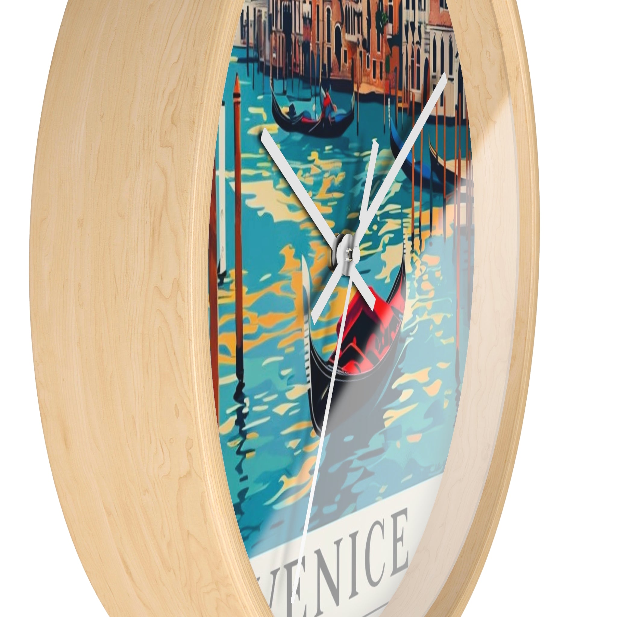 Venetian Wall Clock - Vintage Coastal Decor, Nautical Home Decoration, Gift for Travel Lovers, Clock for Beach House, Wall Art