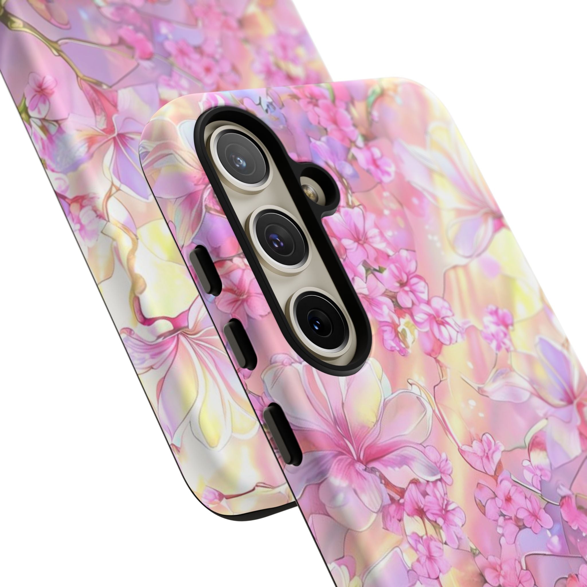 Floral Elegance Tough Phone Case – Dual-Layer Protection for iPhone 17/16/15 & Samsung | Glossy or Matte Finish | Morphesa