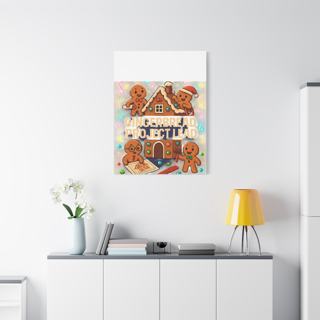 Gingerbread Project Lead Canvas Art — Holiday Kitchen Wall Decor
