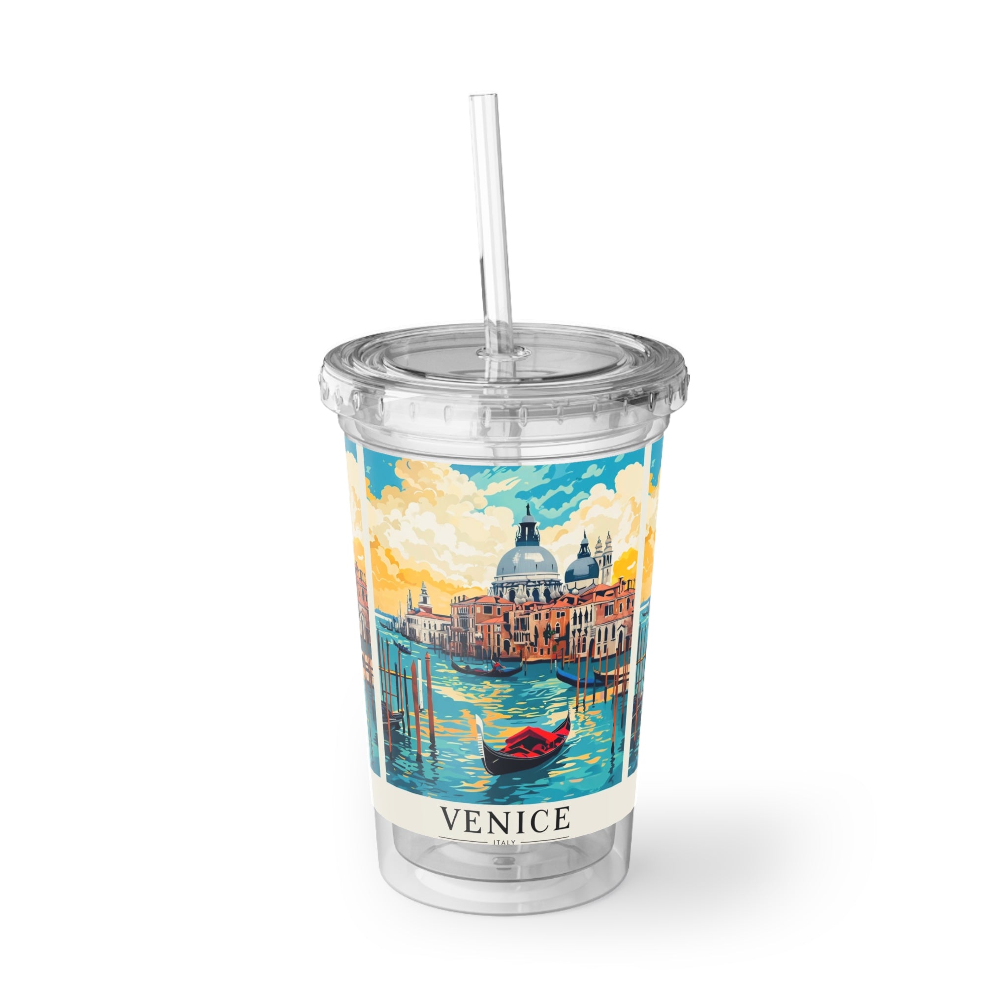 Venice Gondola Acrylic Cup – Retro Travel Tumbler