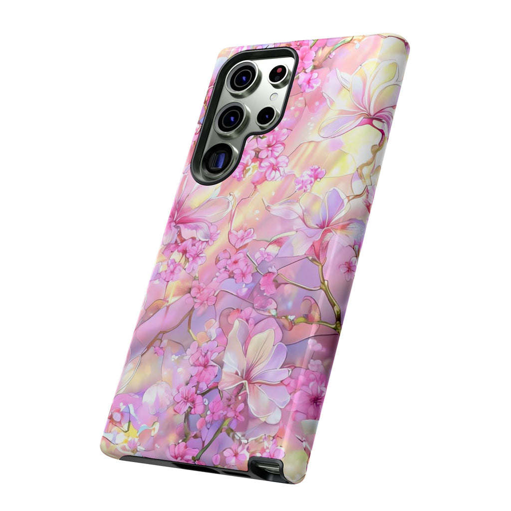 Floral Elegance Tough Phone Case – Dual-Layer Protection for iPhone 17/16/15 & Samsung | Glossy or Matte Finish | Morphesa