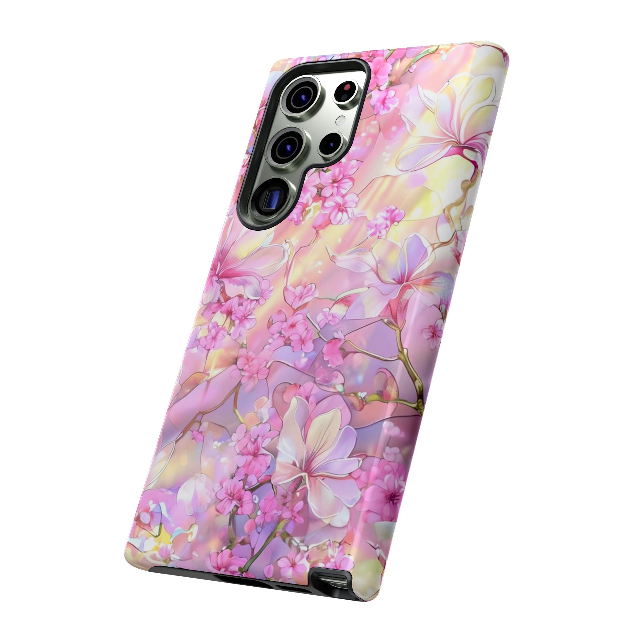 Floral Elegance Tough Phone Case – Dual-Layer Protection for iPhone 17/16/15 & Samsung | Glossy or Matte Finish | Morphesa
