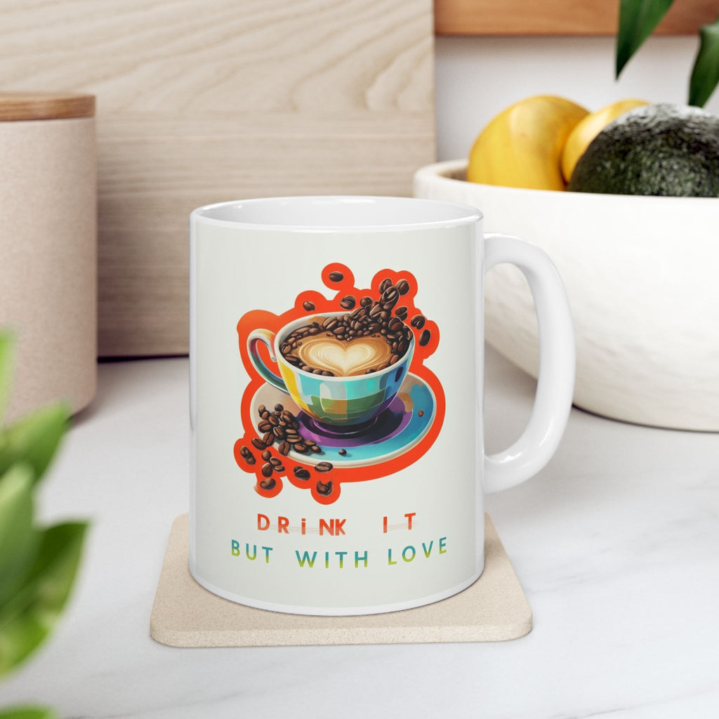 Colorful Ceramic Coffee Mug - "Don't Forget to Love" - Perfect Gift for Friends & Family