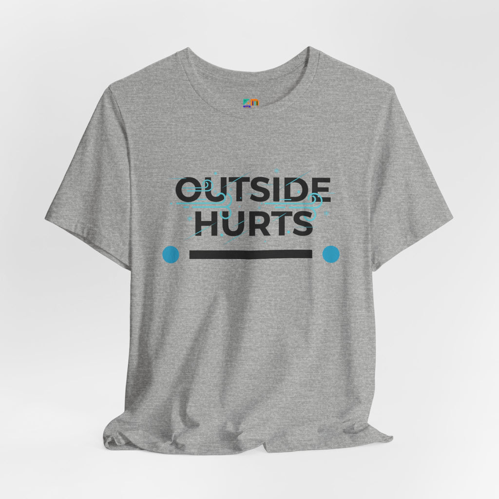 OUTSIDE HURTS Tee | minimalist winter shirt, cold humor