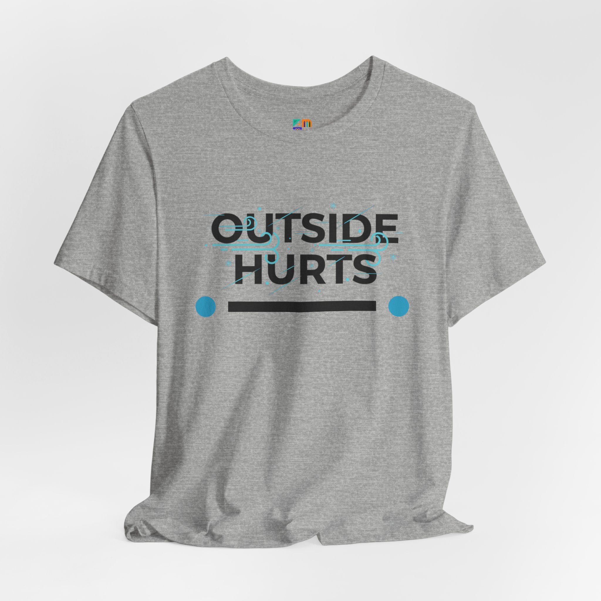 OUTSIDE HURTS Tee | minimalist winter shirt, cold humor