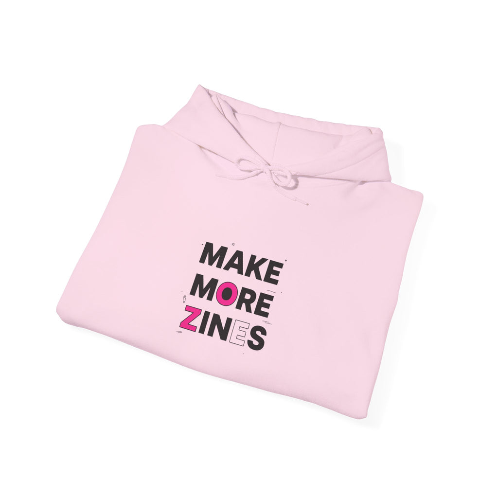 Make More Zines Hoodie | ransom collage, cutout letters design