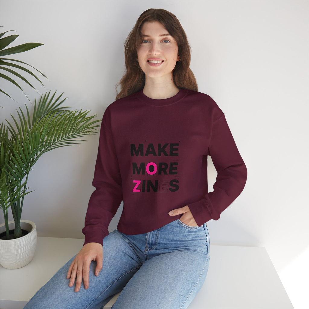 Make More Zines Sweatshirt | ransom collage shirt, zine style tee