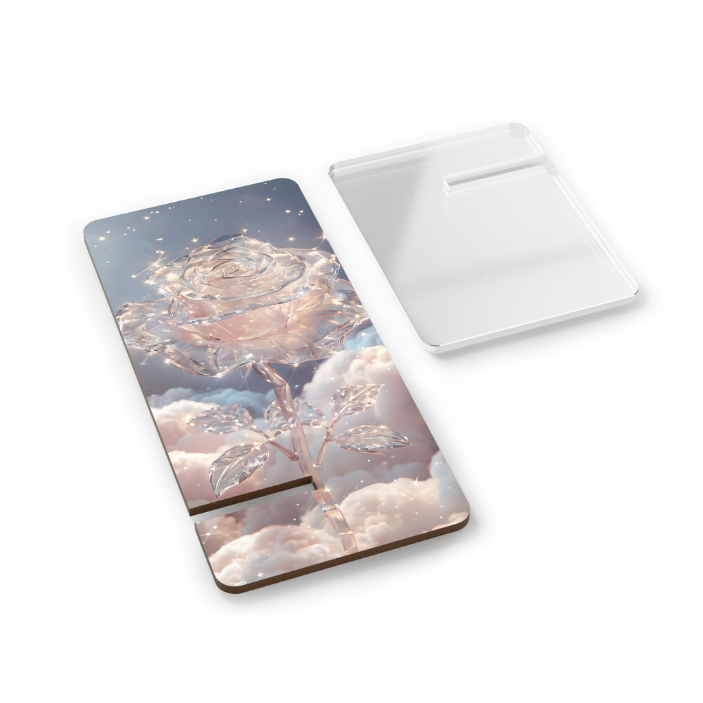 Elegant Smartphone Stand with Rose Design, Phone Holder, Gift for Tech Lovers, Decorative Desk Accessory, Perfect for Home & Office