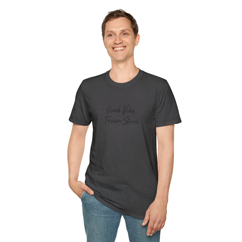 Retro Beach Vibes Unisex Softstyle T-Shirt, Casual Summer Tee, Vintage Style Shirt, Music Lover Gift, Relaxed Fit Apparel