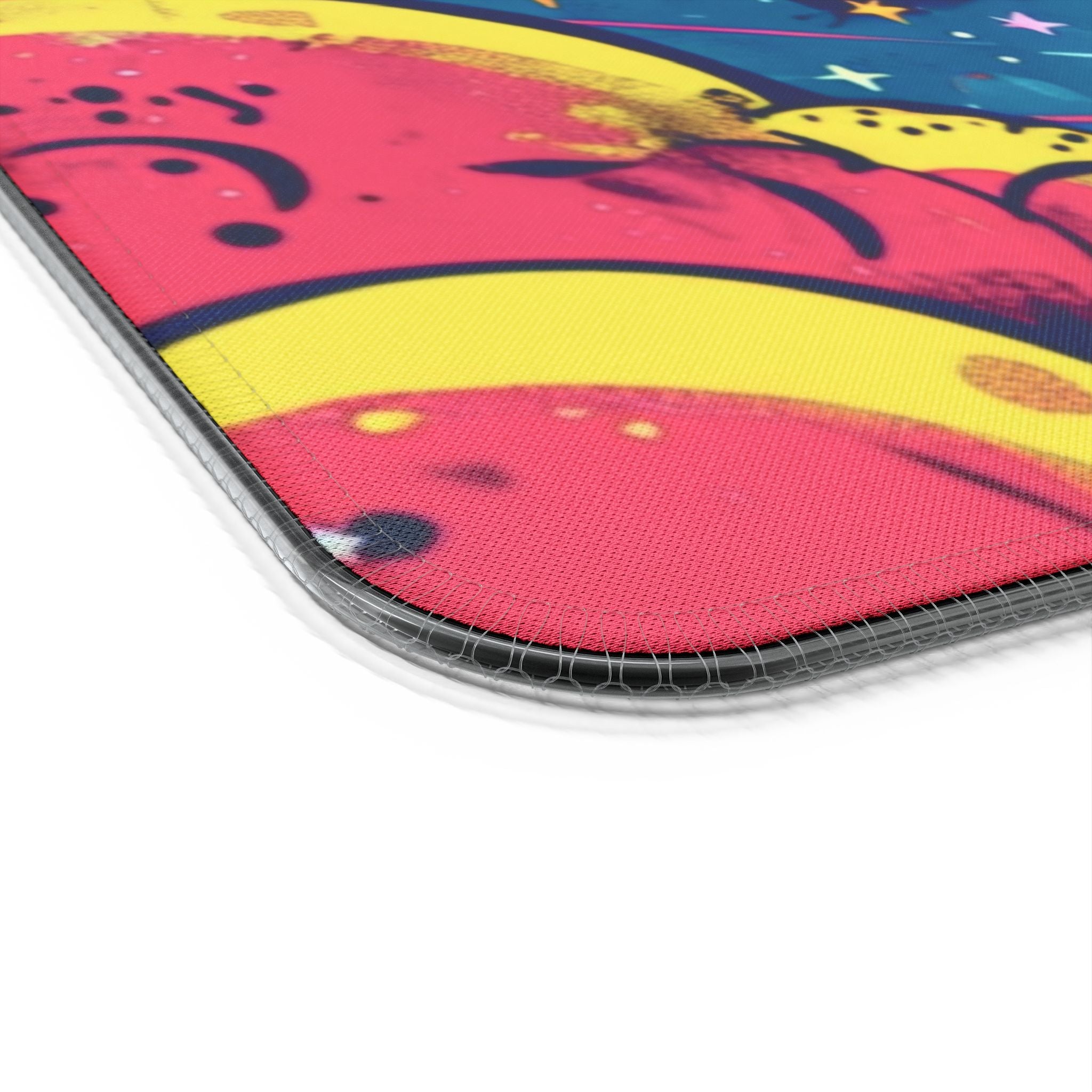 LED Gaming Mouse Pad with Wireless Charging - Rocket Launch Design