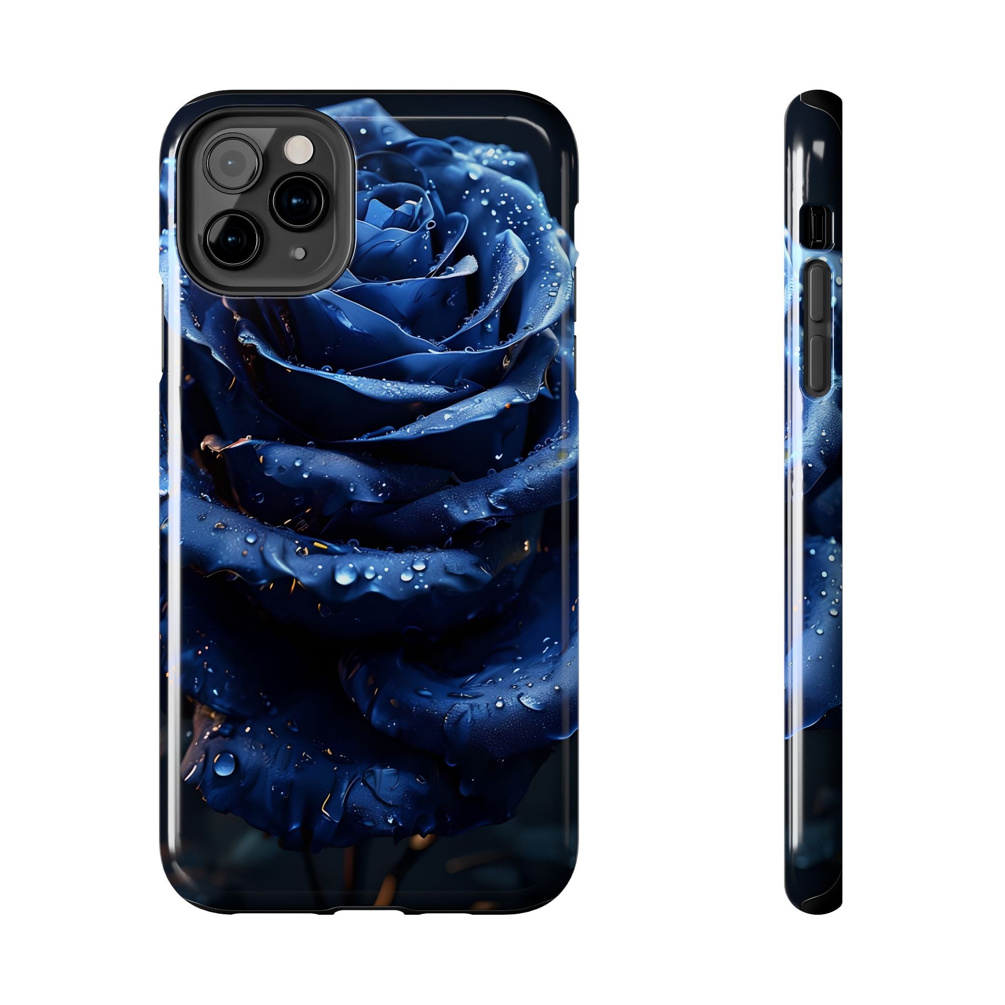 iPhone 17 Pro Max Tough Phone Case - Elegant Blue Rossy Design