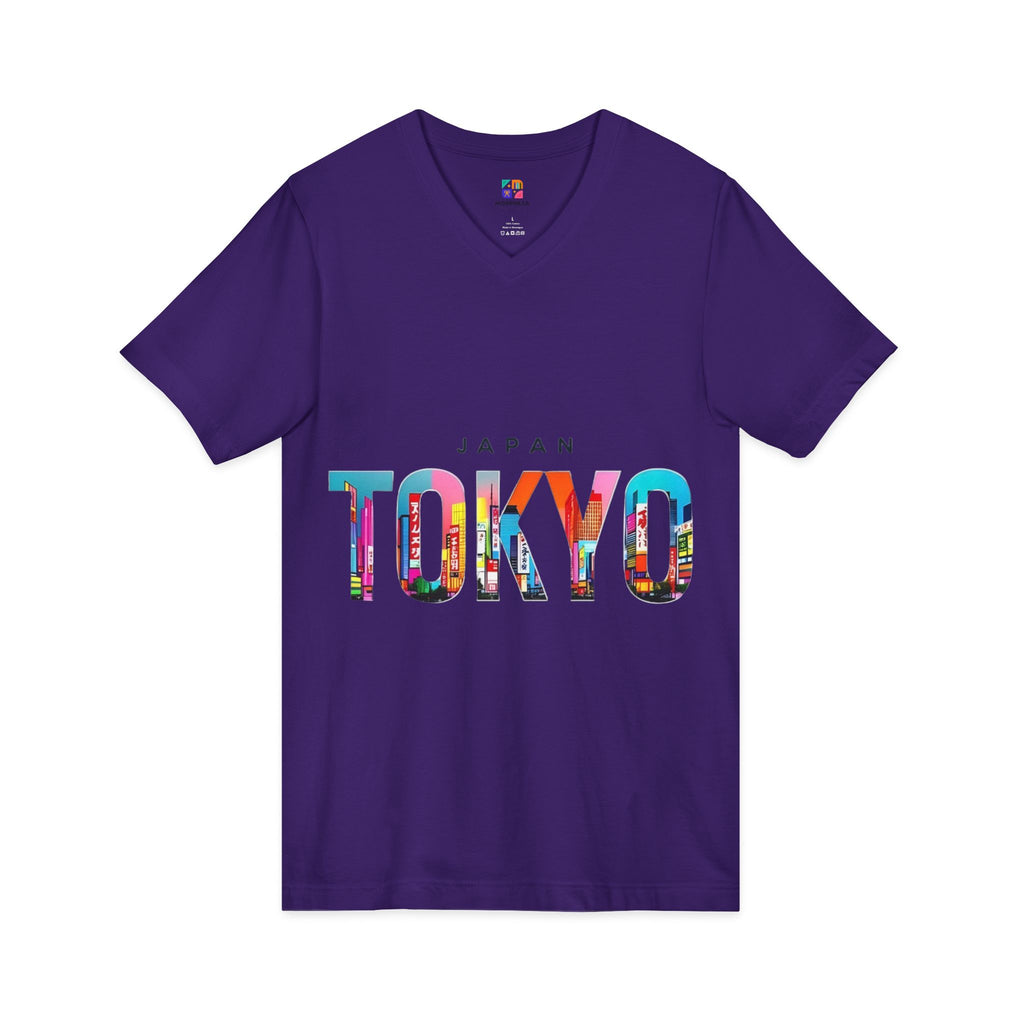 Unisex Jersey Short Sleeve V-Neck Tee