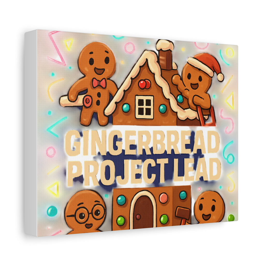 Gingerbread Project Lead Canvas Art — Holiday Kitchen Wall Decor
