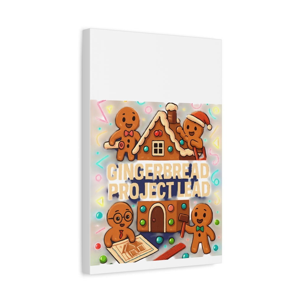 Gingerbread Project Lead Canvas Art — Holiday Kitchen Wall Decor