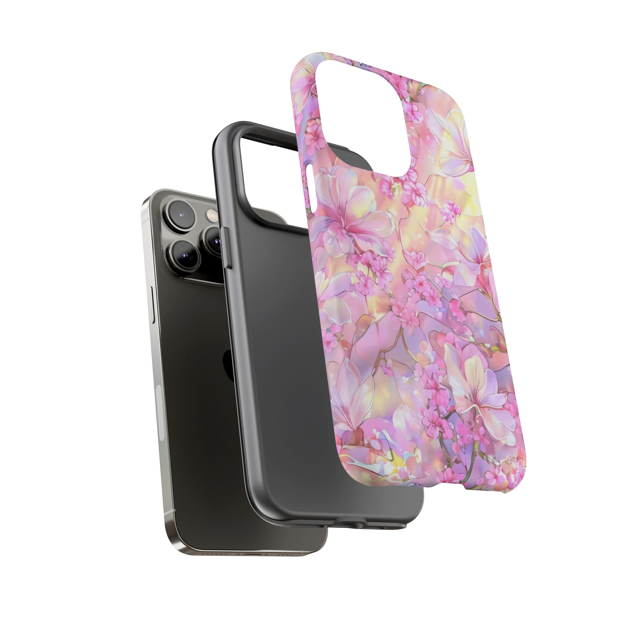 Floral Elegance Tough Phone Case – Dual-Layer Protection for iPhone 17/16/15 & Samsung | Glossy or Matte Finish | Morphesa