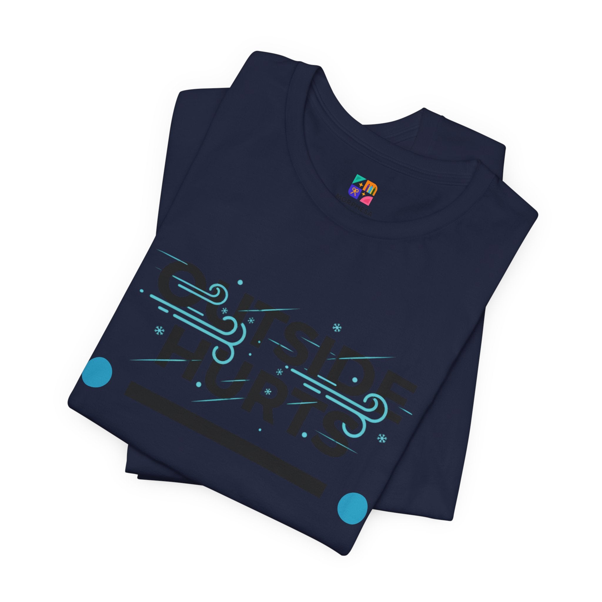 OUTSIDE HURTS Tee | minimalist winter shirt, cold humor