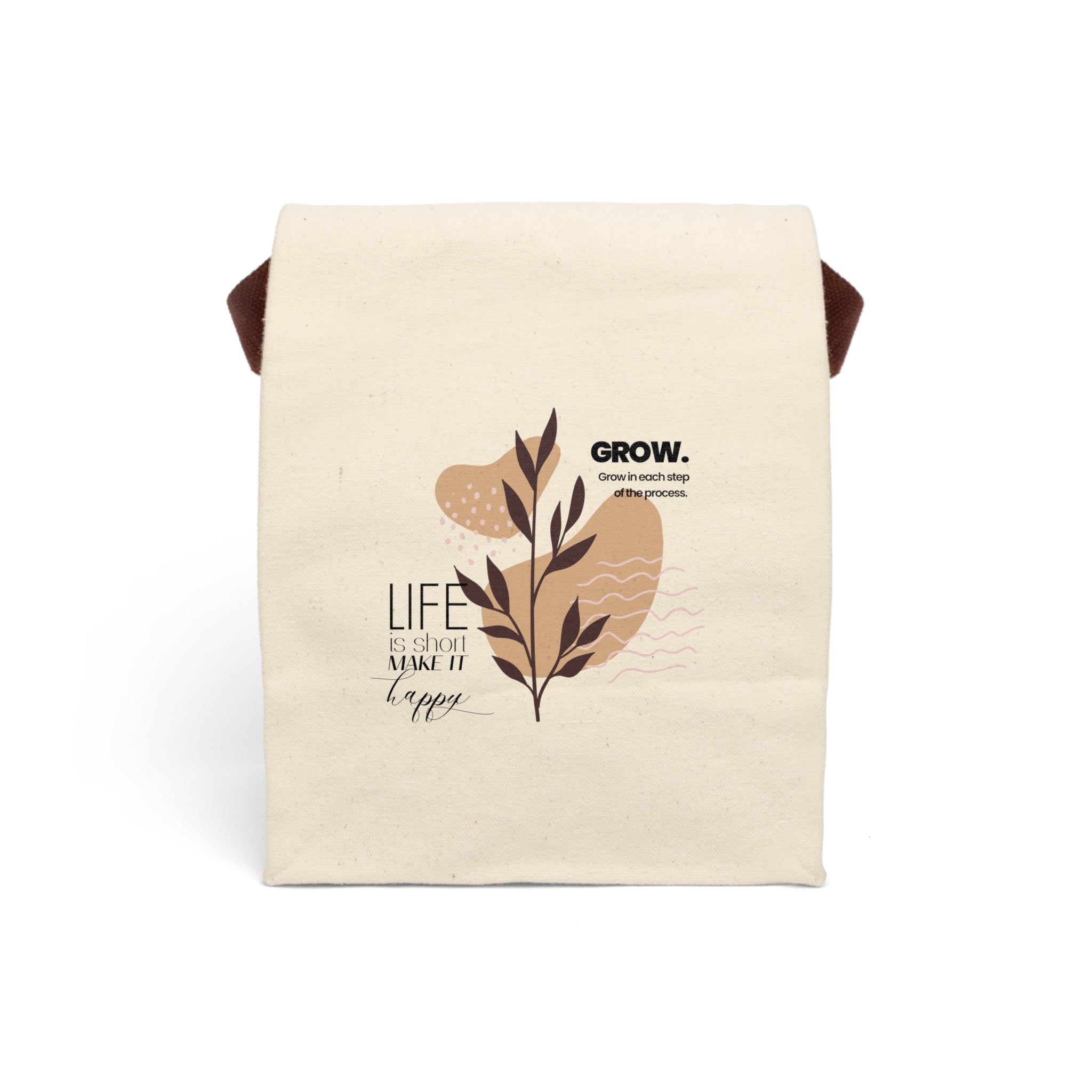 Eco-Friendly Canvas Lunch Bag with Inspirational Design, Reusable Lunch Tote for School, Work, Picnics, and Gifts
