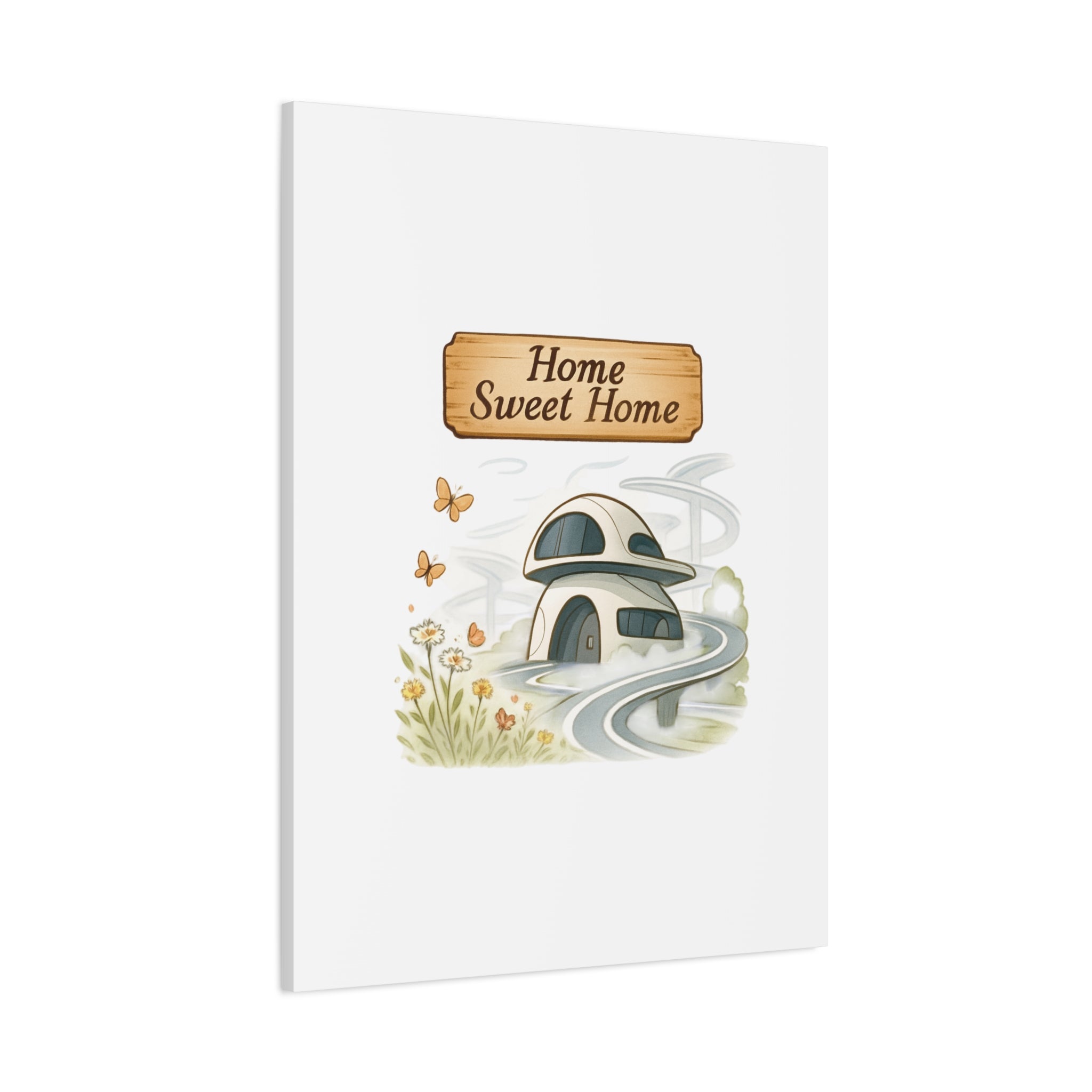 Home Sweet Home Canvas Wall Art — Cozy Cottage Matte Stretched Canvas