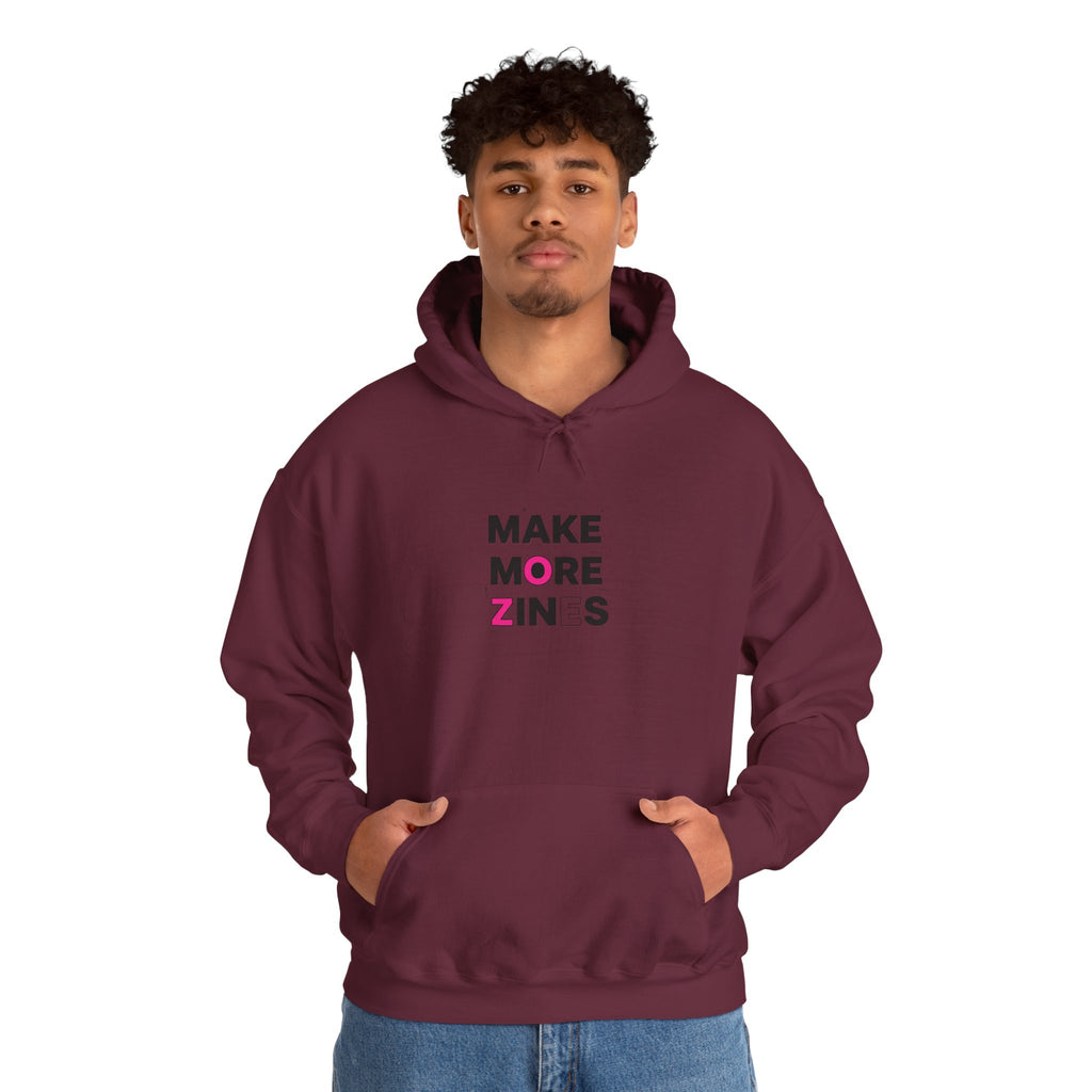 Make More Zines Hoodie | ransom collage, cutout letters design