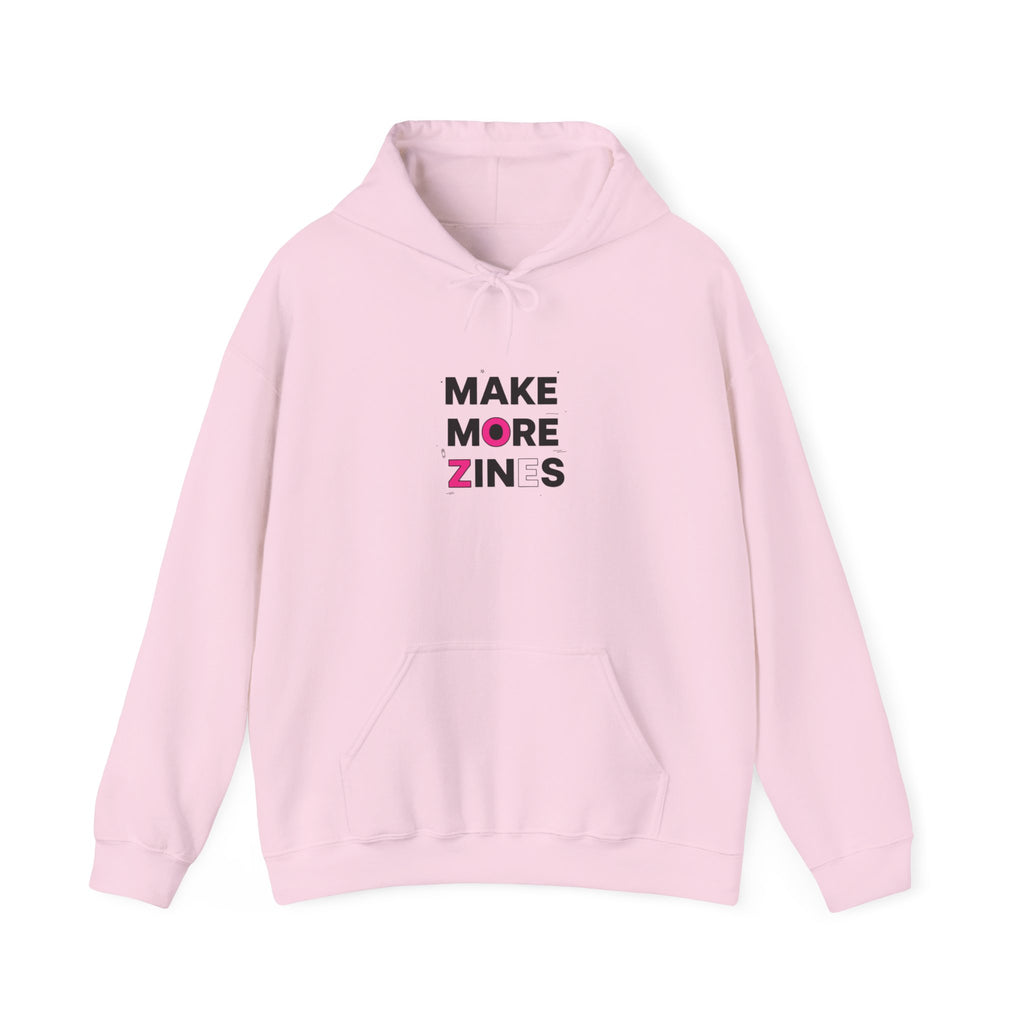 Make More Zines Hoodie | ransom collage, cutout letters design