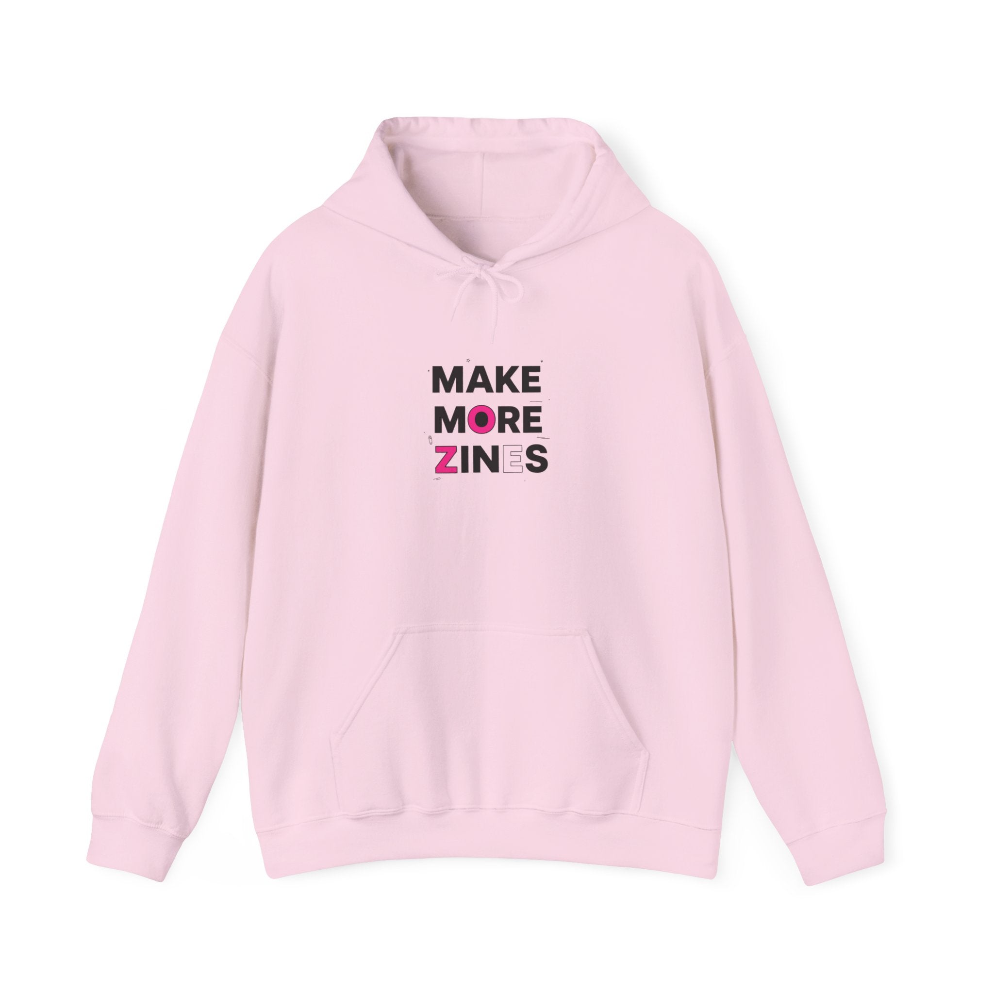 Make More Zines Hoodie | ransom collage, cutout letters design