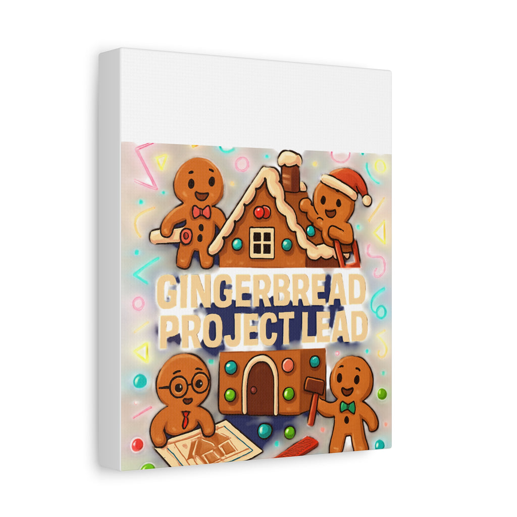 Gingerbread Project Lead Canvas Art — Holiday Kitchen Wall Decor