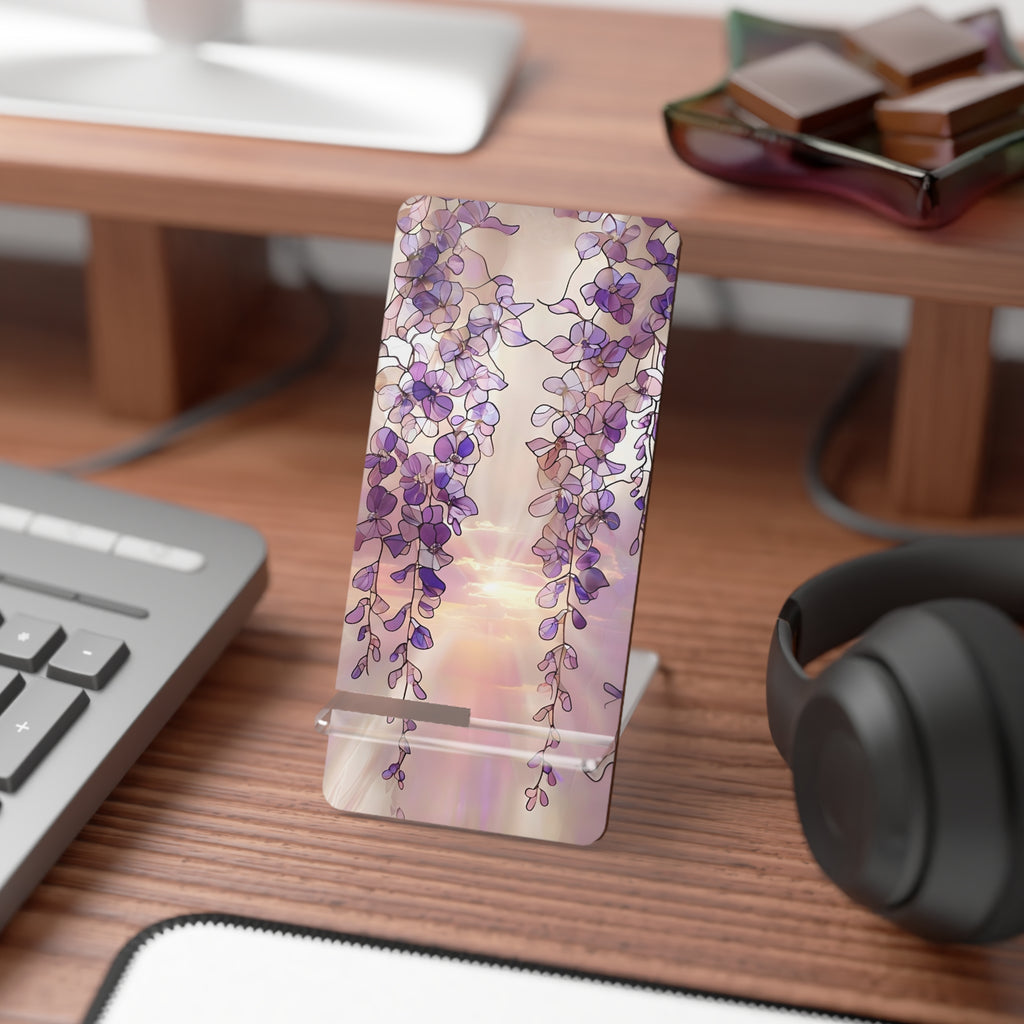 Floral Smartphone Display Stand - Elegant Desk Decor, Phone Holder, Gift for Her, Home Office Accessory, Birthday Present