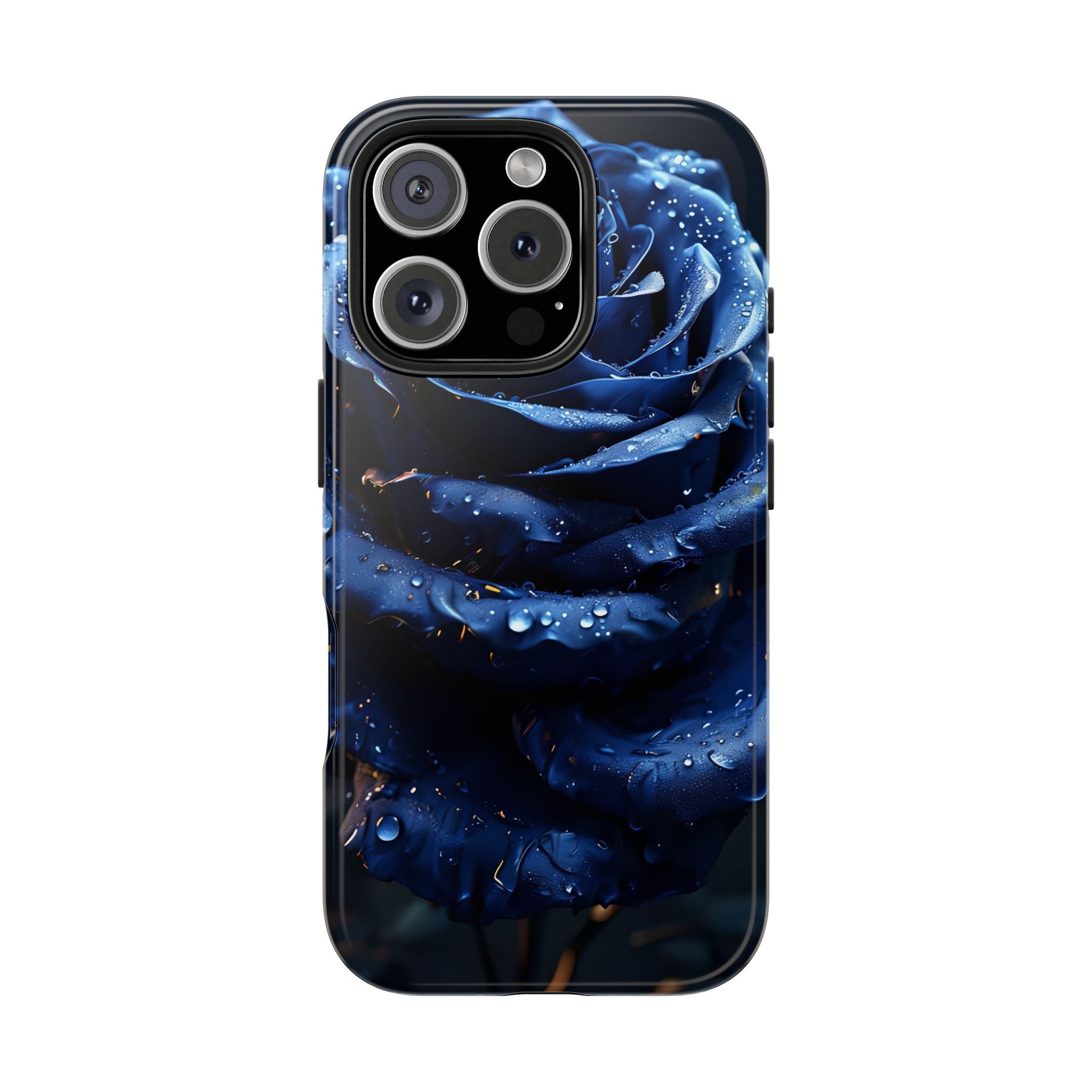 iPhone 17 Pro Max Tough Phone Case - Elegant Blue Rossy Design