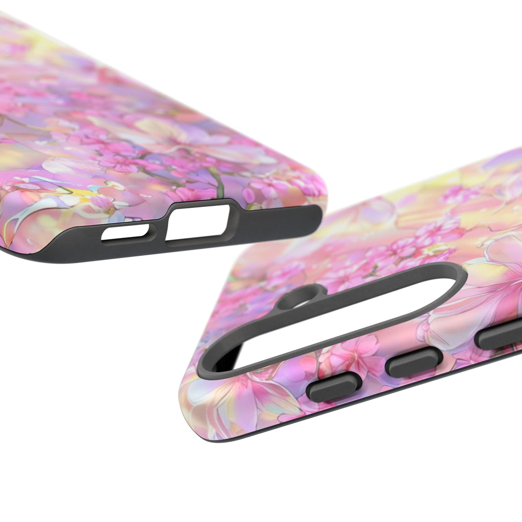 Floral Elegance Tough Phone Case – Dual-Layer Protection for iPhone 17/16/15 & Samsung | Glossy or Matte Finish | Morphesa