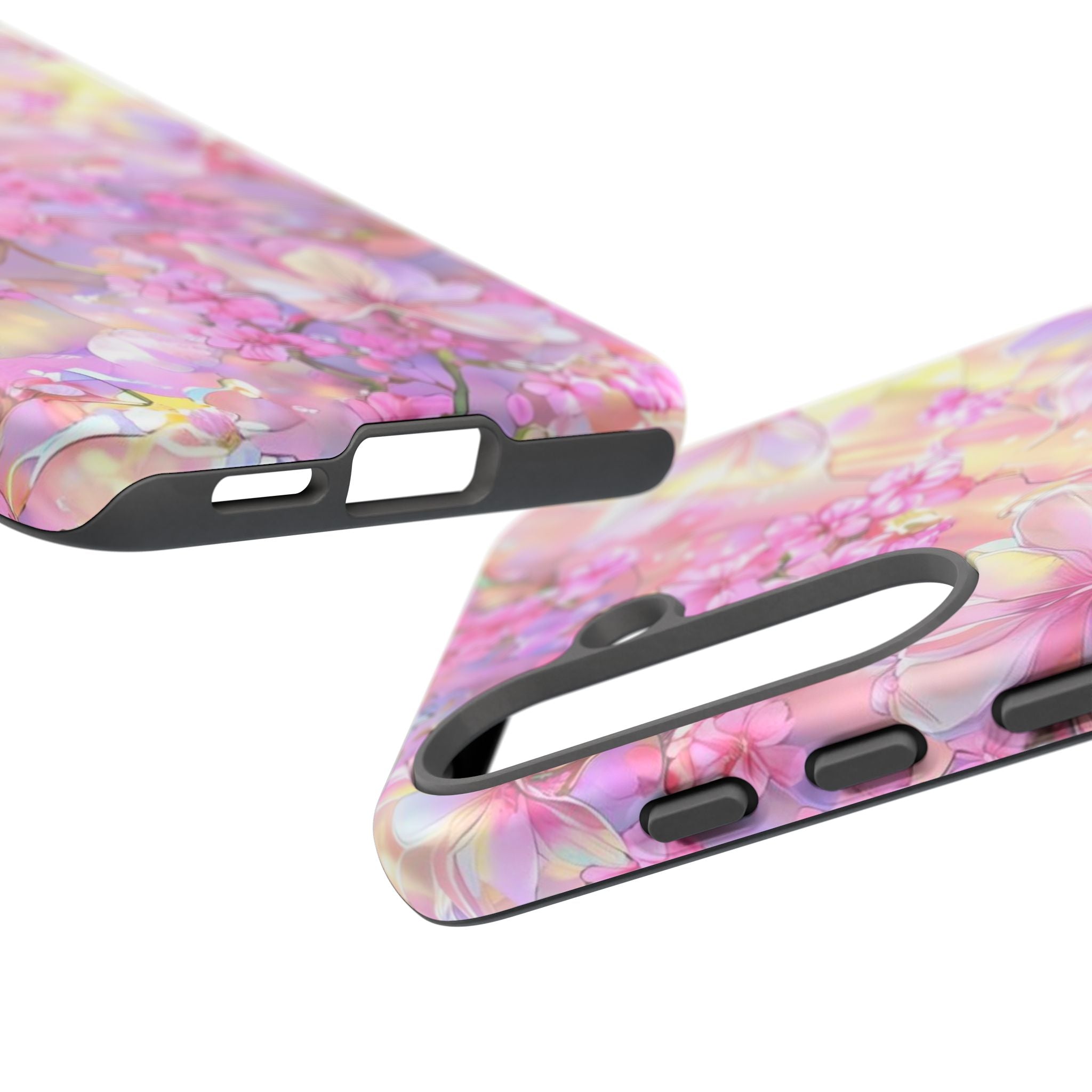 Floral Elegance Tough Phone Case – Dual-Layer Protection for iPhone 17/16/15 & Samsung | Glossy or Matte Finish | Morphesa