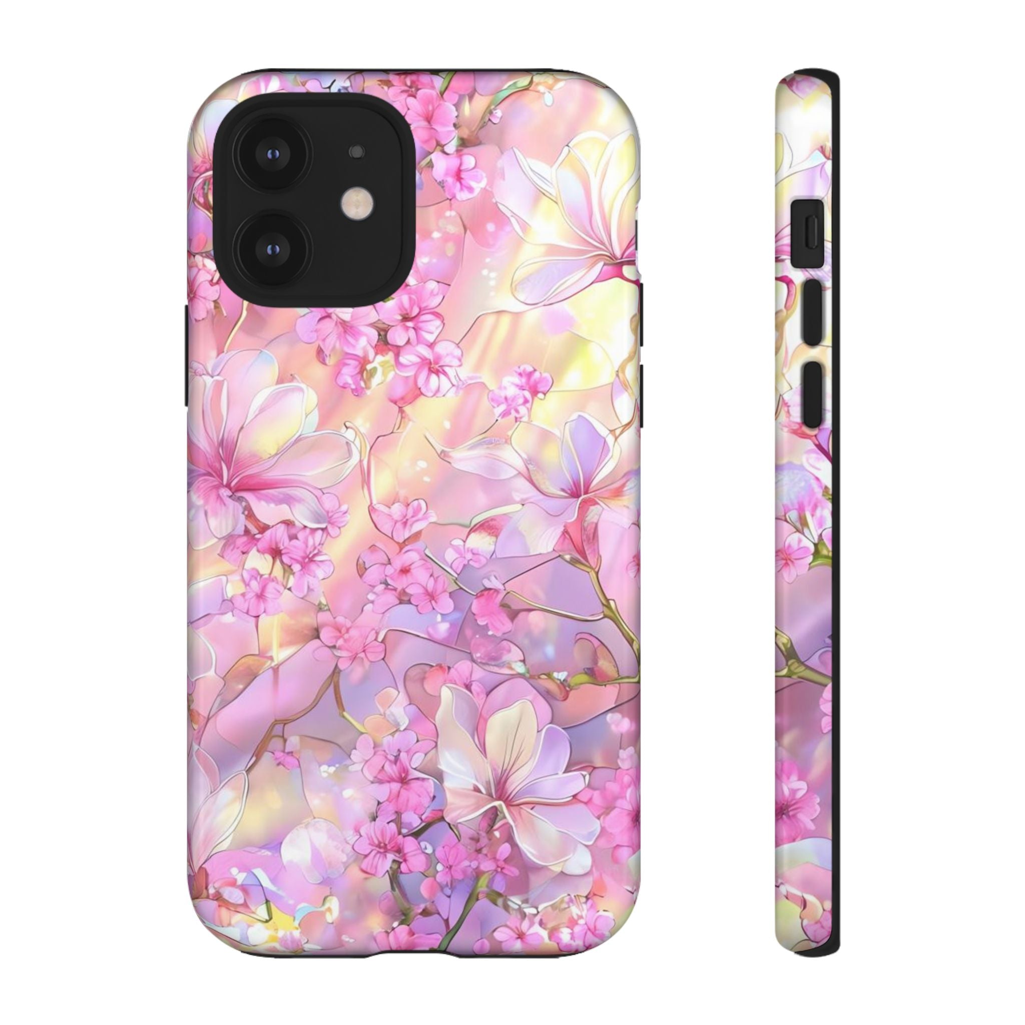 Floral Elegance Tough Phone Case – Dual-Layer Protection for iPhone 17/16/15 & Samsung | Glossy or Matte Finish | Morphesa