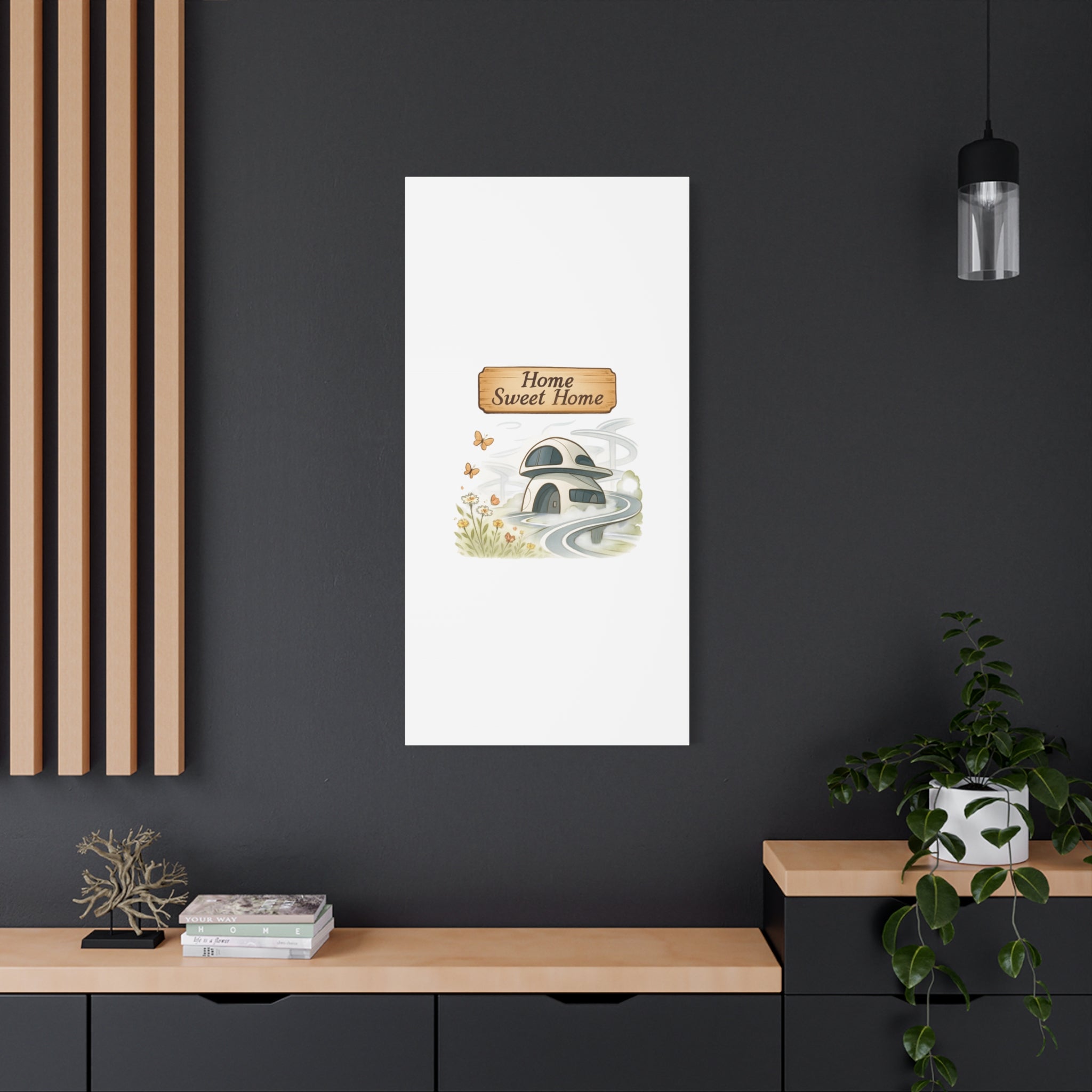 Home Sweet Home Canvas Wall Art — Cozy Cottage Matte Stretched Canvas