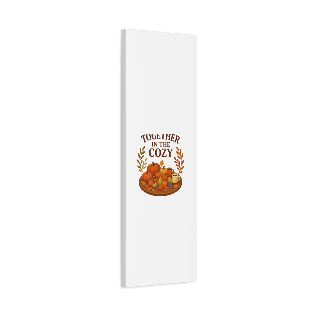 Fall Harvest Cozy Canvas Wall Art – "In The Cozy" Pumpkin & Coffee Autumn Decor