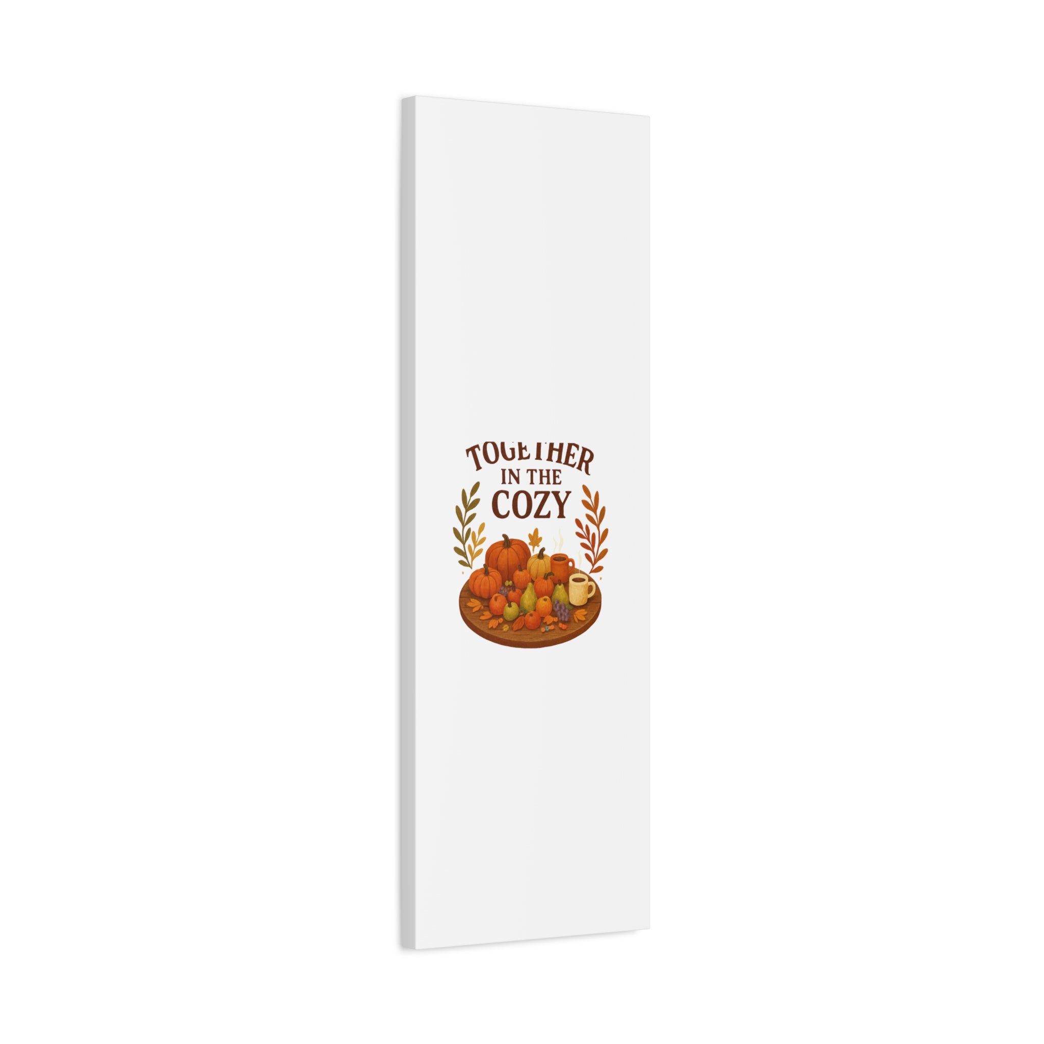 Fall Harvest Cozy Canvas Wall Art – "In The Cozy" Pumpkin & Coffee Autumn Decor