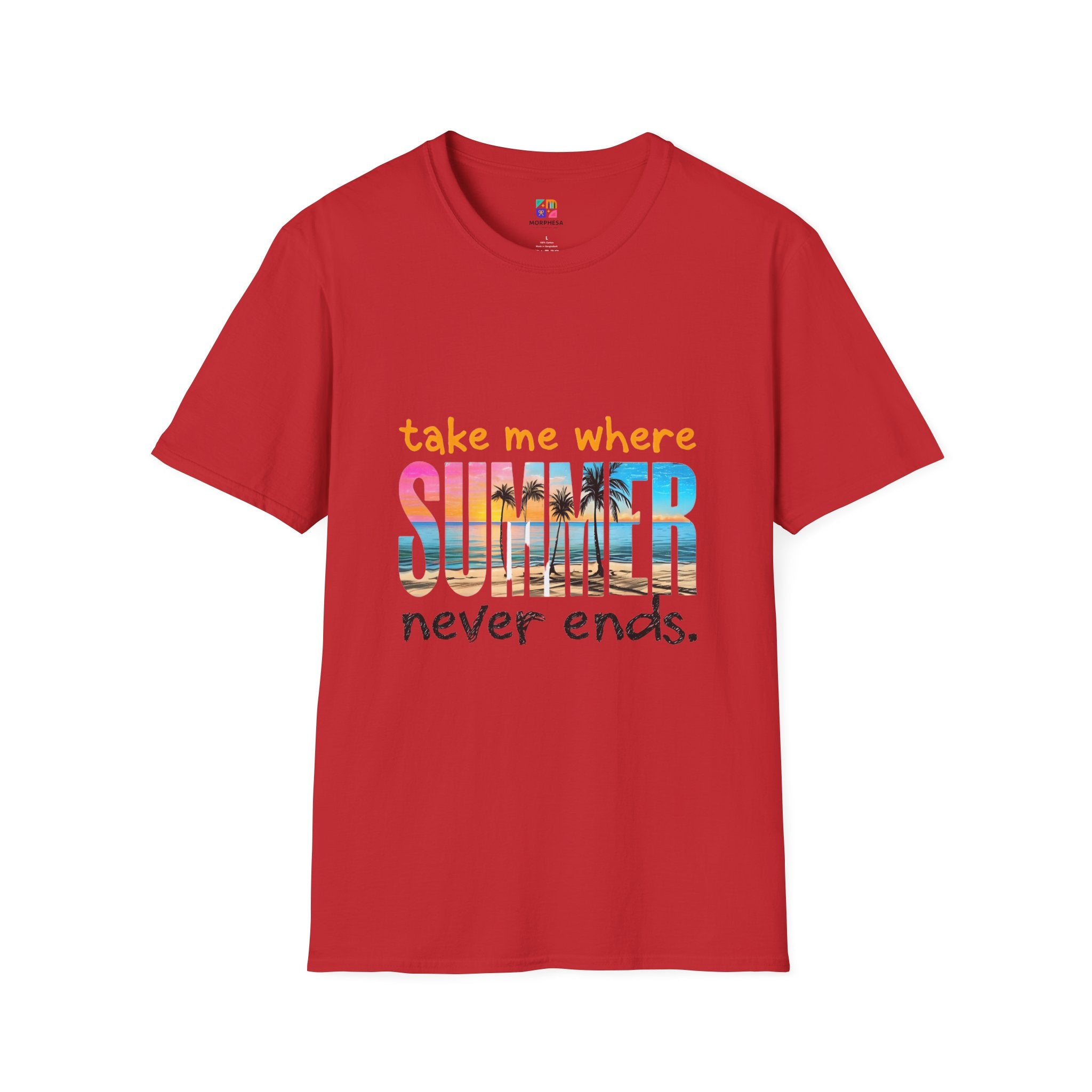 Summer Vibes Unisex T-Shirt | Take Me Where Summer Never Ends | Casual Wear, Vacation Shirt, Beach Tee, Gift Idea, Summer Collection