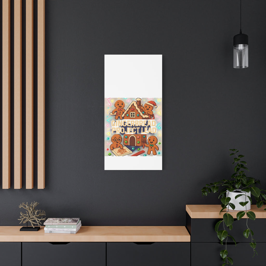 Gingerbread Project Lead Canvas Art — Holiday Kitchen Wall Decor