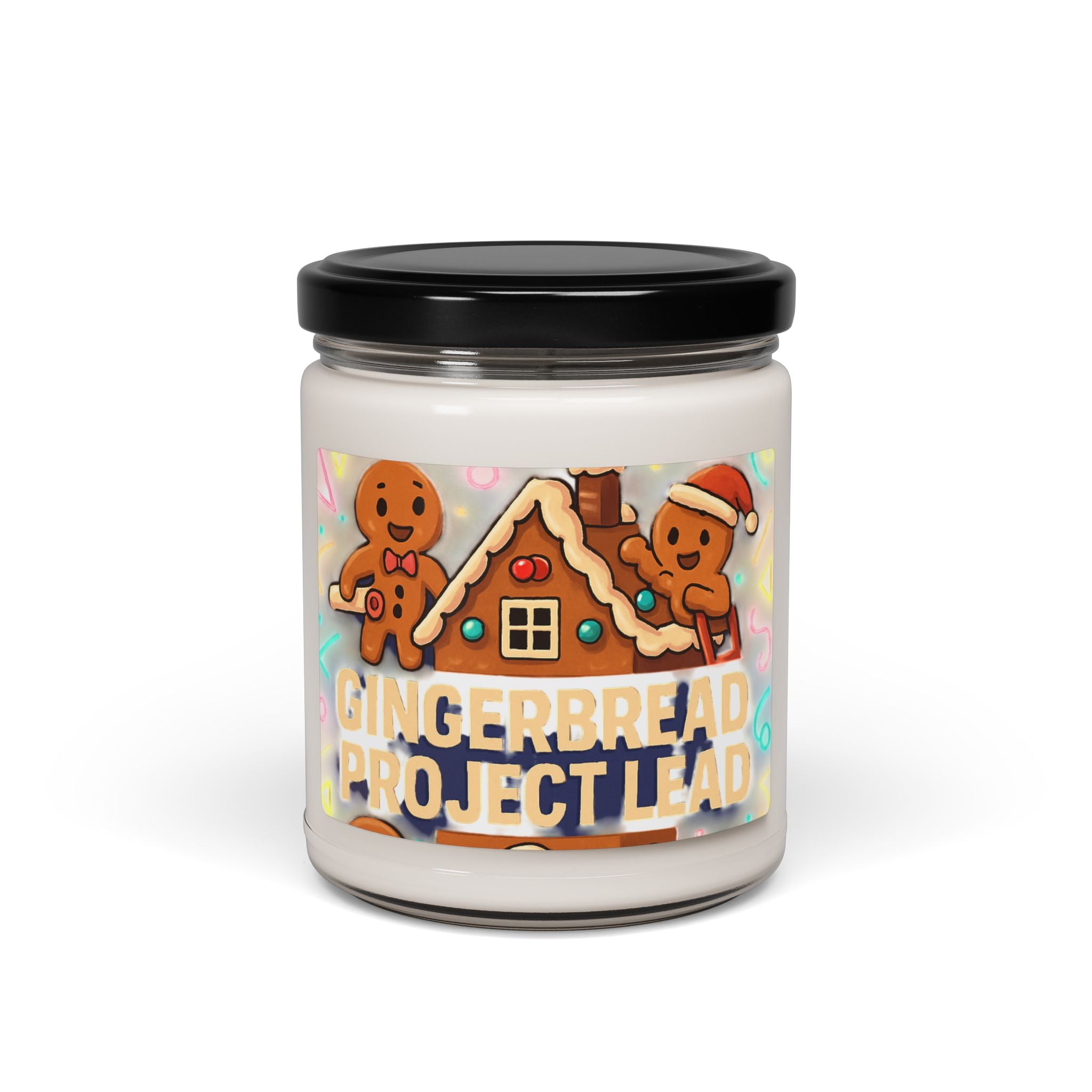 Gingerbread Project Jar Candle — 9oz Soy Holiday Scented Candle