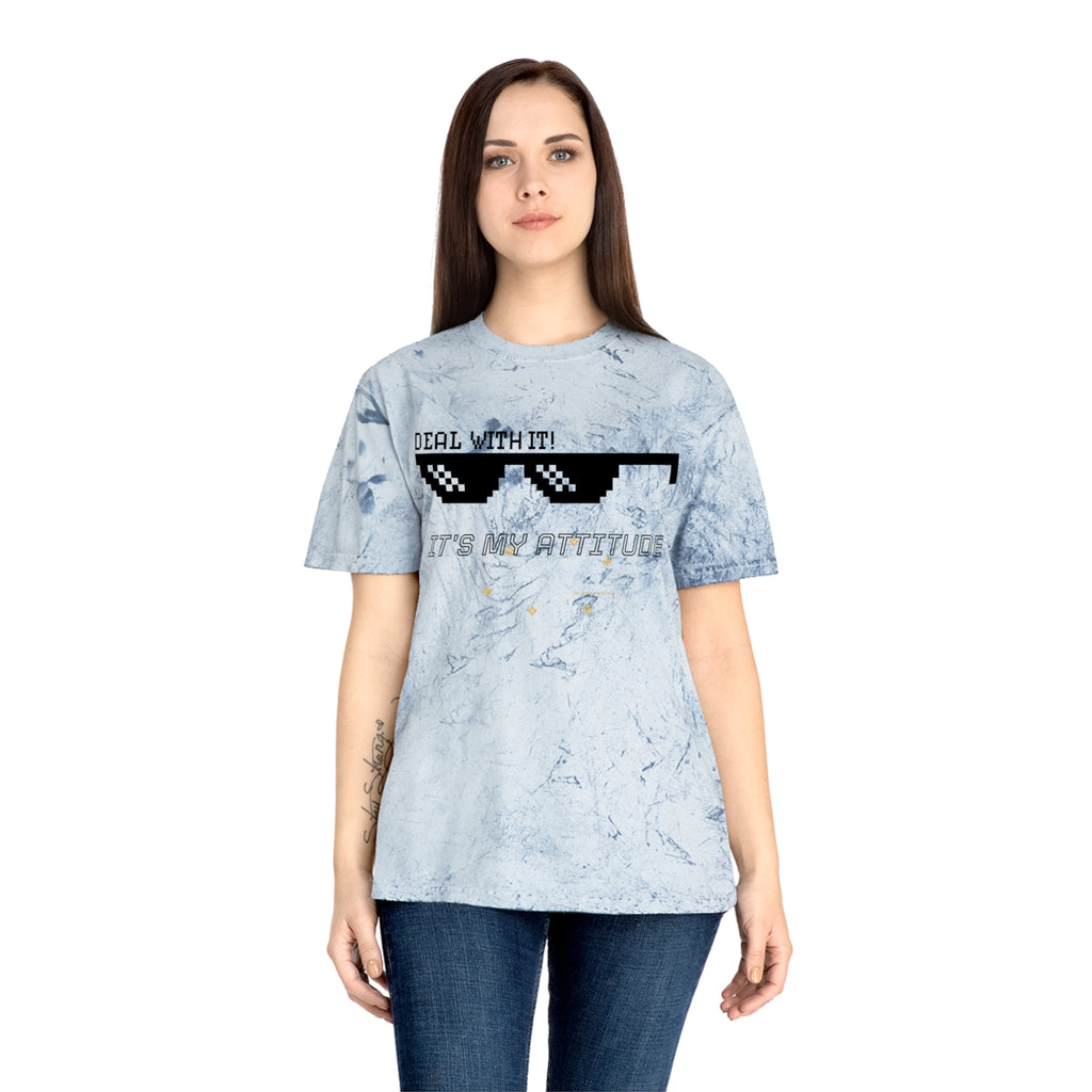Deal With It Sunglasses Graphic Tee — "Deal With It! It’s My Attitude" Tie-Dye T-Shirt