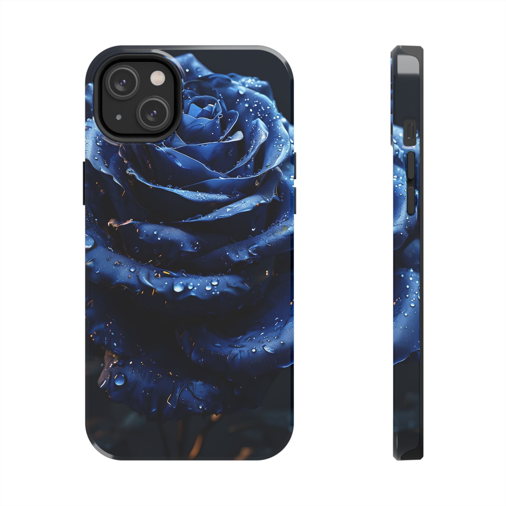 iPhone 17 Pro Max Tough Phone Case - Elegant Blue Rossy Design