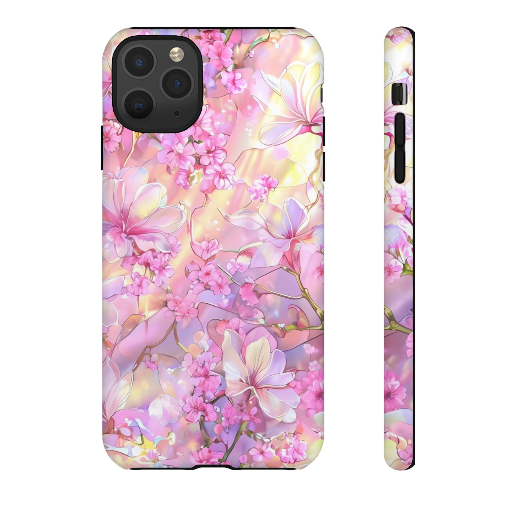 Floral Elegance Tough Phone Case – Dual-Layer Protection for iPhone 17/16/15 & Samsung | Glossy or Matte Finish | Morphesa