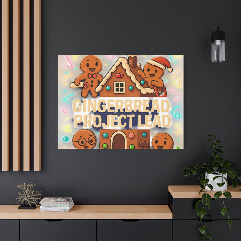 Gingerbread Project Lead Canvas Art — Holiday Kitchen Wall Decor