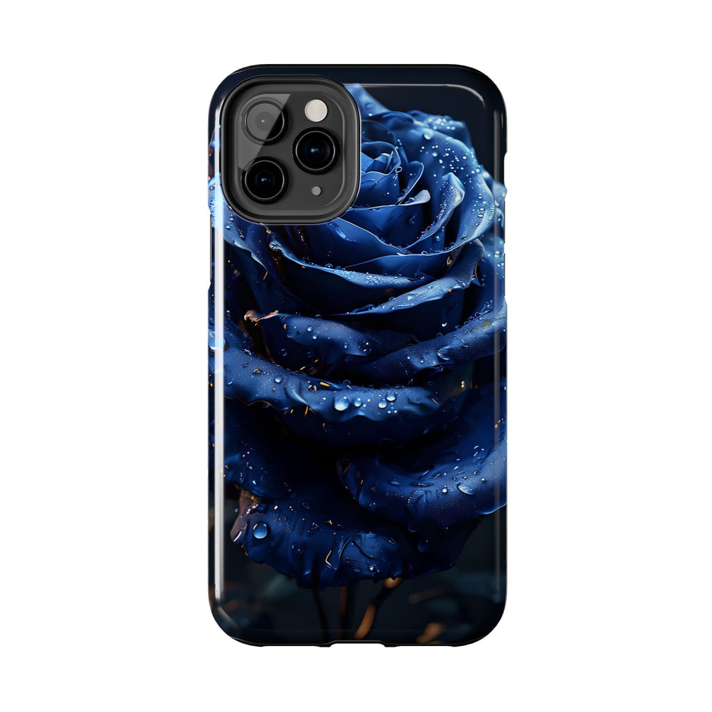 iPhone 17 Pro Max Tough Phone Case - Elegant Blue Rossy Design