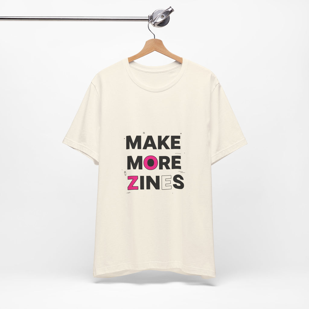MAKE MORE ZINES Tee | ransom collage shirt, zine style cutout letters