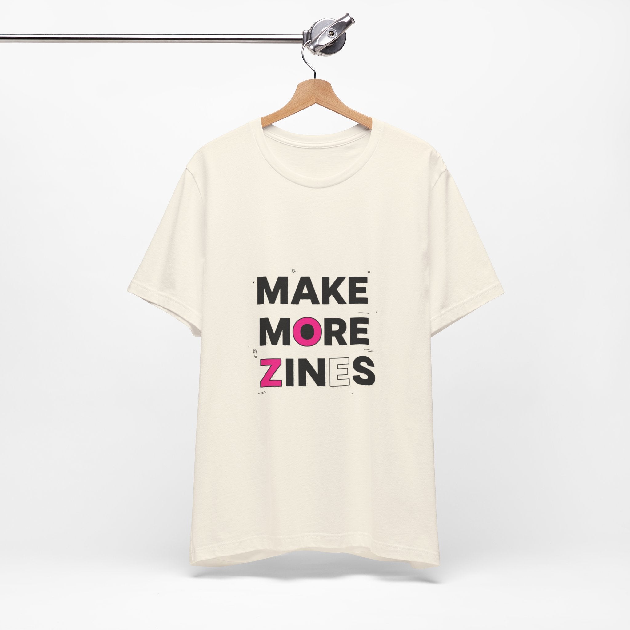 MAKE MORE ZINES Tee | ransom collage shirt, zine style cutout letters