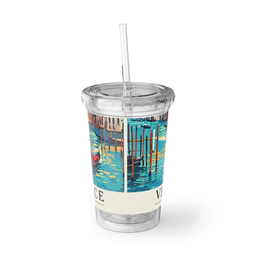 Venice Gondola Acrylic Cup – Retro Travel Tumbler