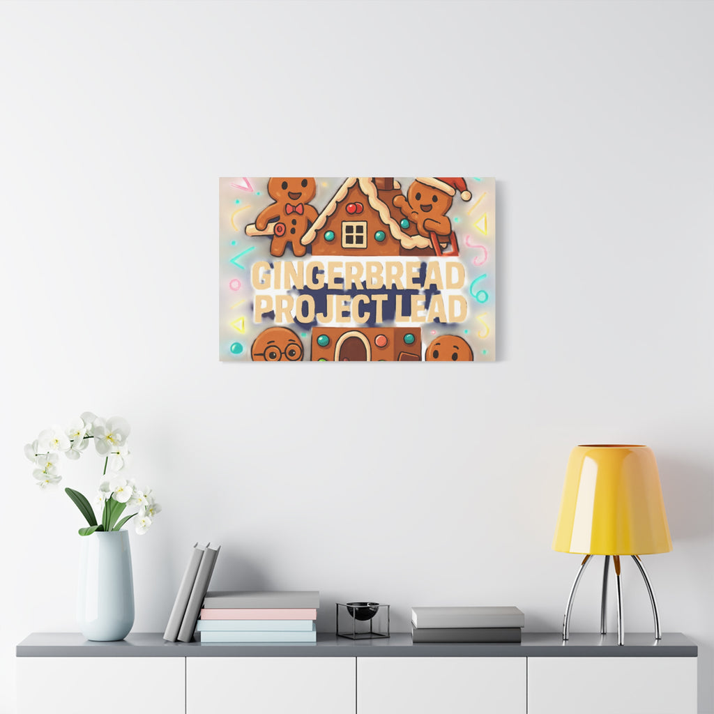 Gingerbread Project Lead Canvas Art — Holiday Kitchen Wall Decor