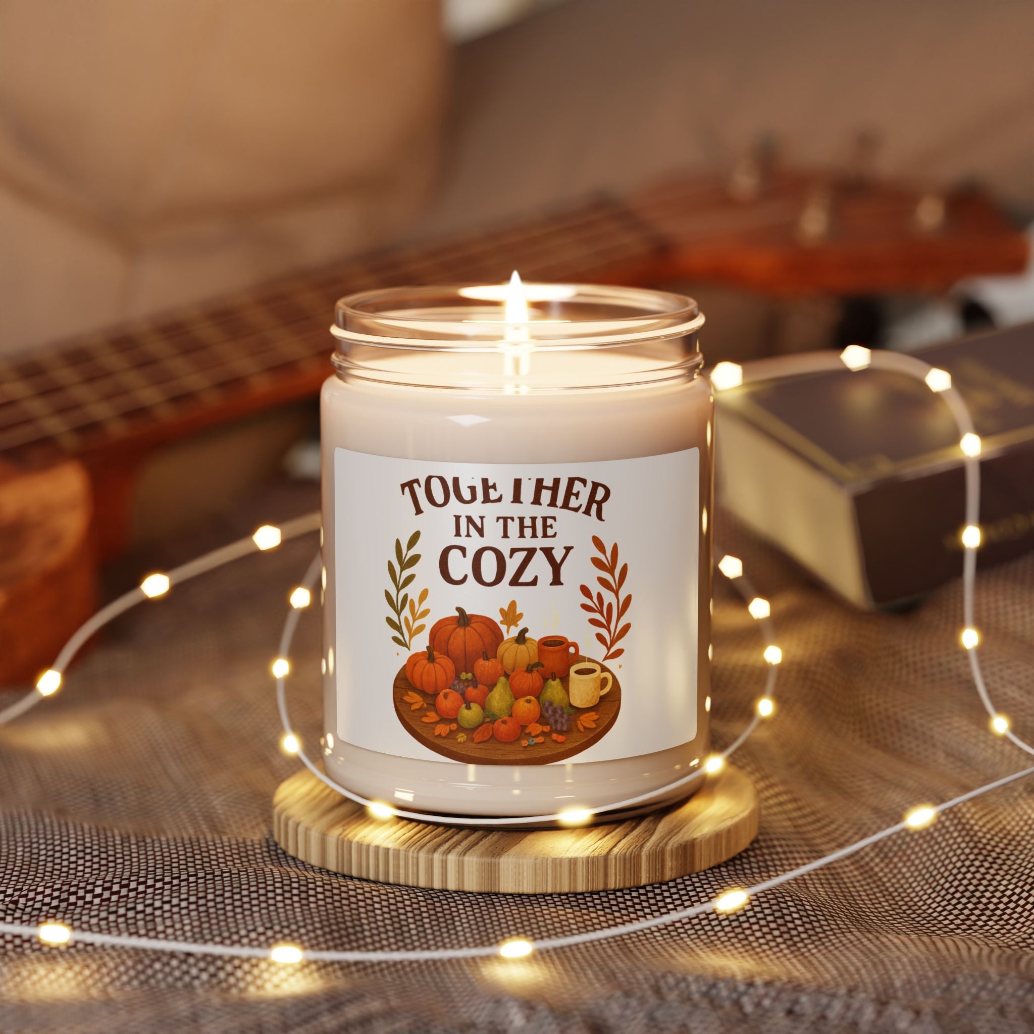Autumn Cozy Soy Candle — "In The Cozy" 9oz Fall Scented Jar