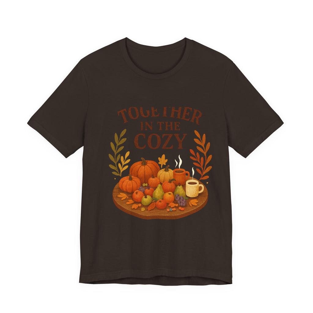 Cozy Together Fall Tee — "Together in the Cozy" Pumpkin Autumn Shirt